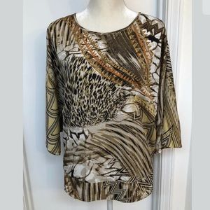 Chico’s size 1 women’s top multicolor print